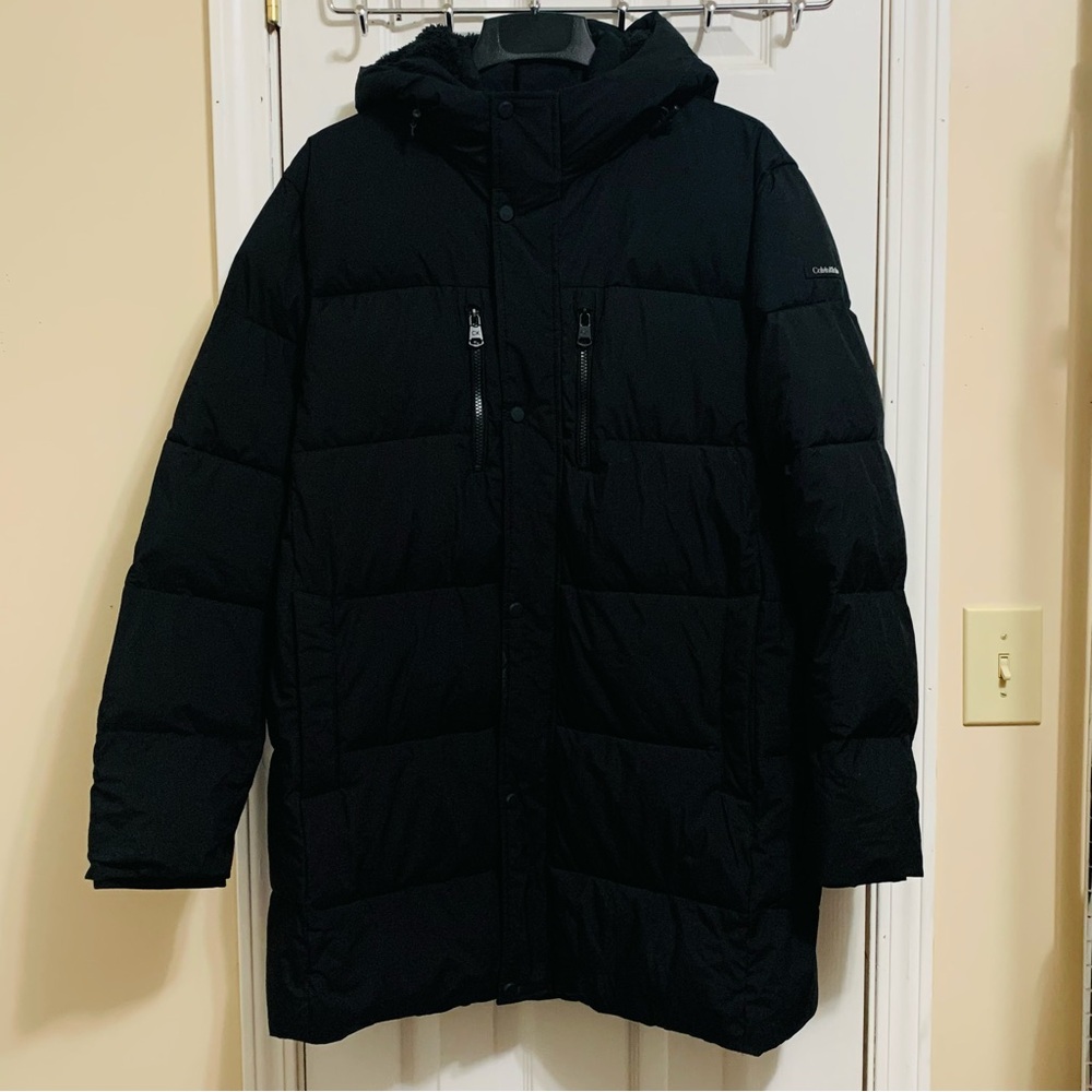 Calvin Klein Sorona® Aura Puffer Coat Black Parka with Hood